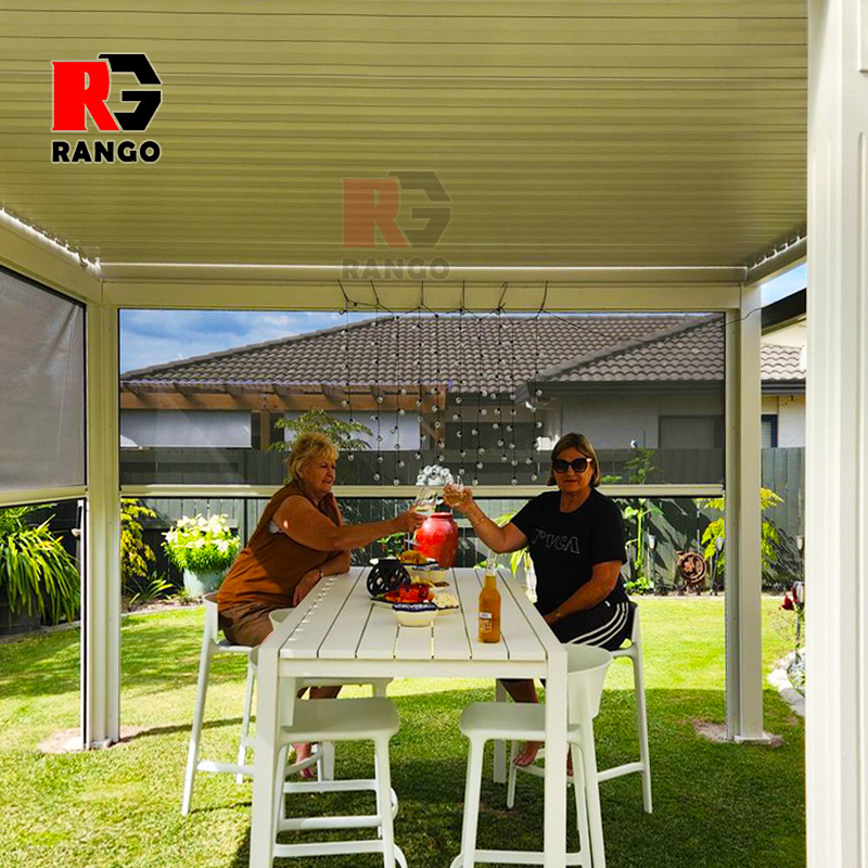 modern OEM Waterproof Aluminum customized size metal outdoor yardistry pergola on deck gazebo