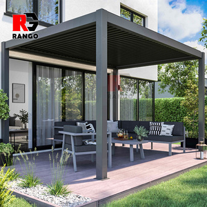 Nowensol Mirador 3x4M Modern Outdoor Pergola Aluminum Outside Patio Sun Gazebo Shelter with Hardtop Adjustable Louvered