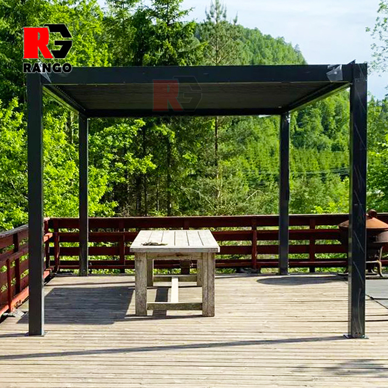 modern OEM Waterproof Aluminum customized size metal outdoor yardistry pergola on deck gazebo