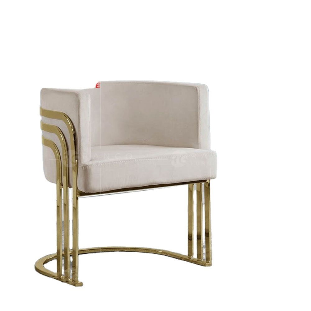 Bucket chairs dining room beige velvet dining chairs gold frame