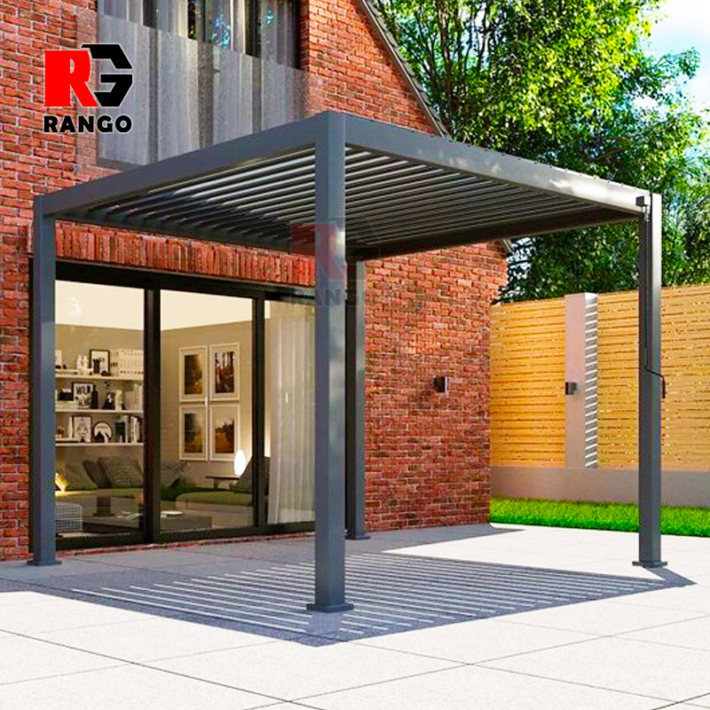 Motorized Louver Roof System Garden Aluminum Retractable Outdoor Pergola Bioclimatica