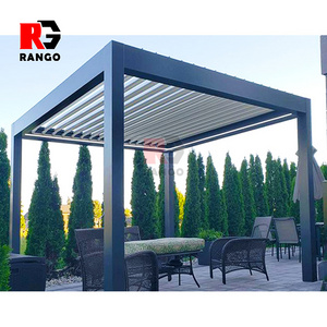 Easily Assembled Outdoor garden decorations sunshade aluminum pergola gazebo with adjustable roof louvers