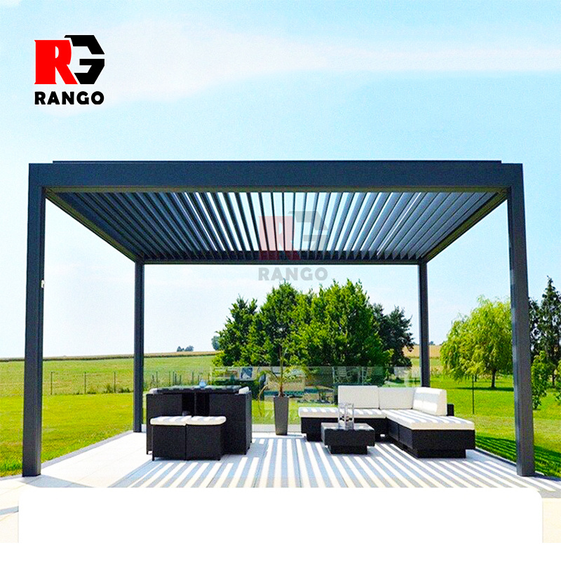 Motorized Louver Roof System Garden Aluminum Retractable Outdoor Pergola Bioclimatica