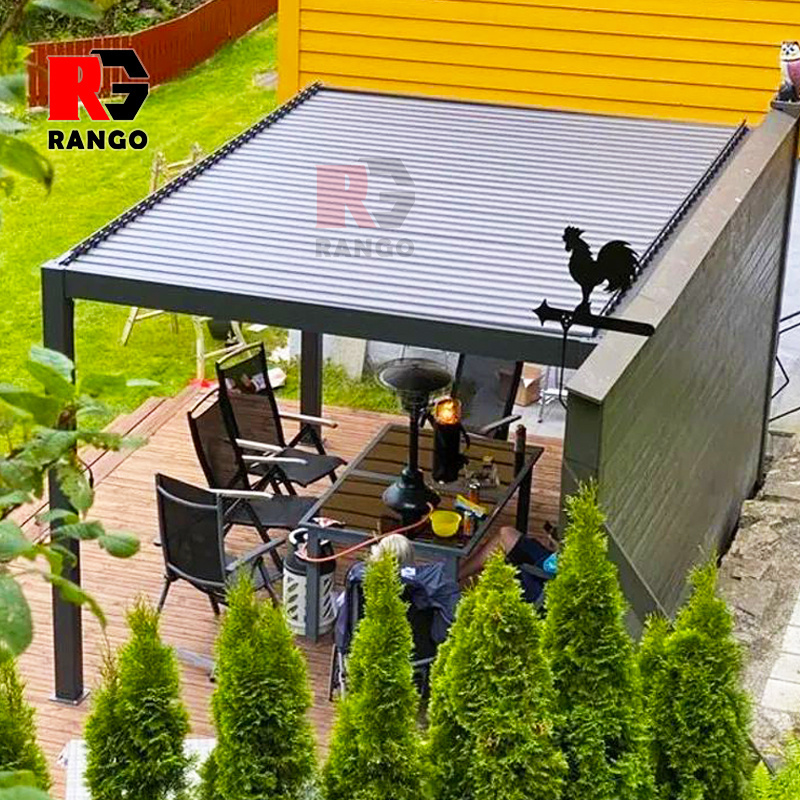 modern OEM Waterproof Aluminum customized size metal outdoor yardistry pergola on deck gazebo