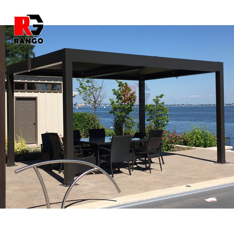 Nowensol Mirador 3x4M Modern Outdoor Pergola Aluminum Outside Patio Sun Gazebo Shelter with Hardtop Adjustable Louvered