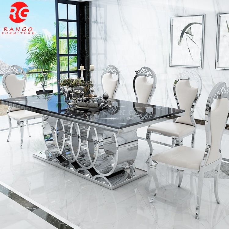 Home furniture Luxury modern dining room sets dining table and chairs dining table sets comedores mesa de comedor