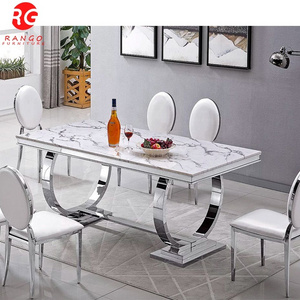 Foshan factory epoxy dining table wood table dining travertine dining table with 6 chairs