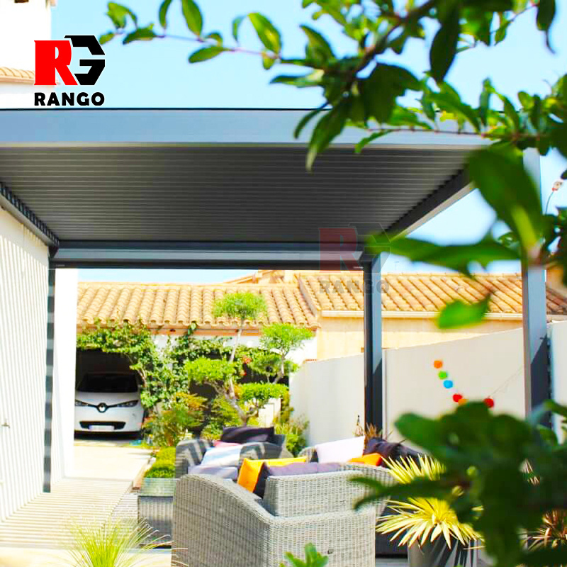 Easily Assembled Outdoor garden decorations sunshade aluminum pergola gazebo with adjustable roof louvers