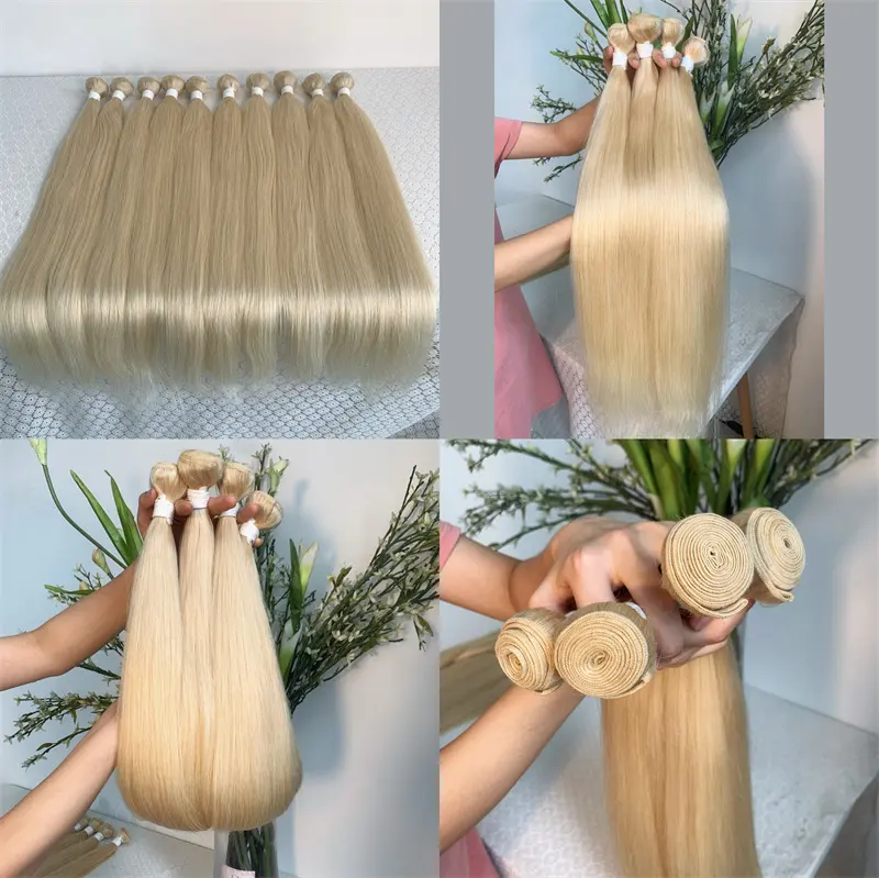 natural blonde hair bundles human hair extensions raw cambodian hair bundles