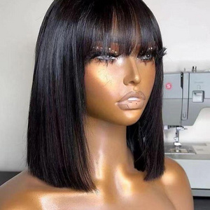 short straight human hair wigs chinese wig for making original human wig