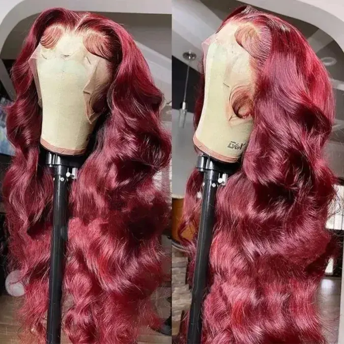 Ginger orange 350 color cuticle aligned human hair wigs raw hair wigs straight hd lace lace front wig