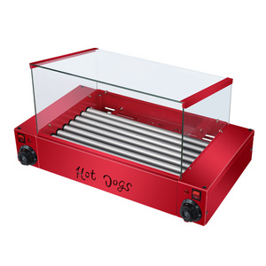 Commercial Electric Durable Stainless Steel Hot Dog Grill 7 Roller Hot Dog Making Machine Warmer