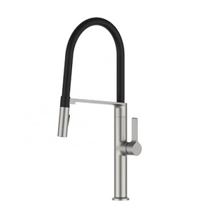 Black Kitchen Faucet with Pull Down Sprayer Stainless Steel Single Handle Pull Out Faucets Dual Function for Farmhouse Camper