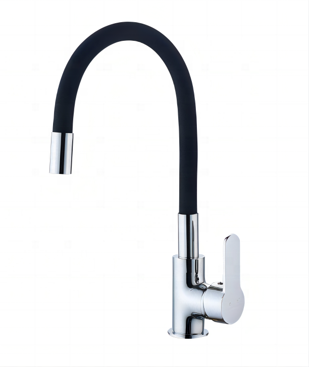 Kitchen sink mixer tap brass copper hot cold water single lever silicon spout kitchen faucet