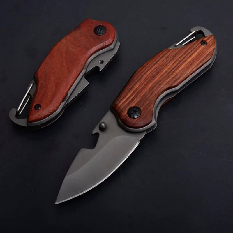 6.0'' Knives Damascus Folding Blade Knife,Hunting Camping Survival Steel+Wood Handle Knives,EDC Tool Pocket Knife,Keychain Knife