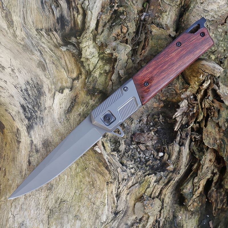 Wholesale New Style Rosewood G10 Handle Outdoor Tactical Hunting Edc Survival Comping Pocket Folding Knife