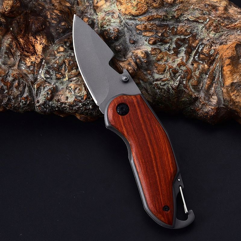 6.0'' Knives Damascus Folding Blade Knife,Hunting Camping Survival Steel+Wood Handle Knives,EDC Tool Pocket Knife,Keychain Knife