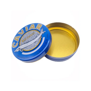 Custom Logo 250G Airtight Food Grade Metal Round Can 10g 30g 50g 100g 250g Empty Caviar Tins