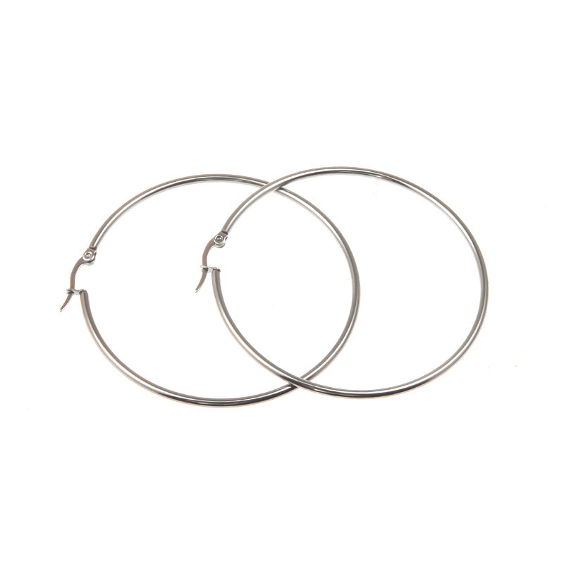 Gold Plated Size 2cm-7cm  Hoop Earrings for Women Sensitive Ears Stainless Steel Earring Hoop