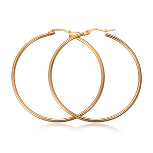 Gold Plated Size 2cm-7cm  Hoop Earrings for Women Sensitive Ears Stainless Steel Earring Hoop