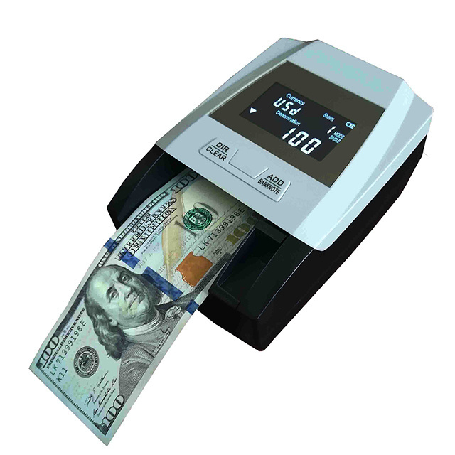 R100A US dollar in 4 orientations mini cash euro usd counting uv light currency banknote counting machine fake money detector