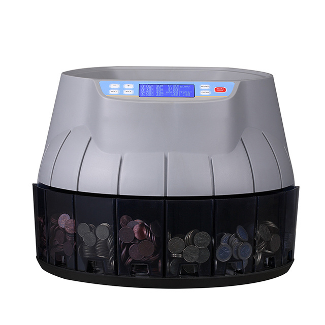 R9001 Ranpeng Auto Coin Counter and Sorter for EURO and USD with Dot Matrix Screen Display