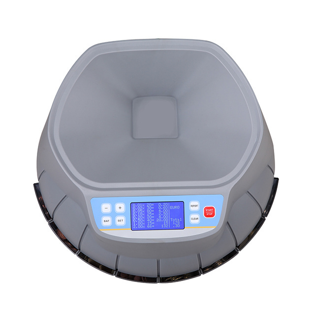 R9001 Ranpeng Auto Coin Counter and Sorter for EURO and USD with Dot Matrix Screen Display