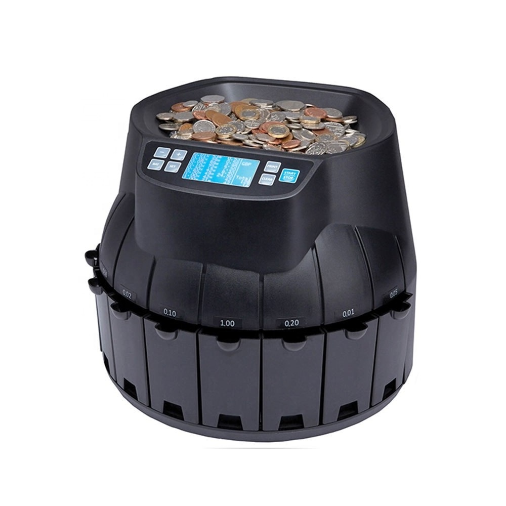 R9001 Value Counting Machine EURO Coin Selector Sorter Cash Counting Machine Coin Counter Note Counter