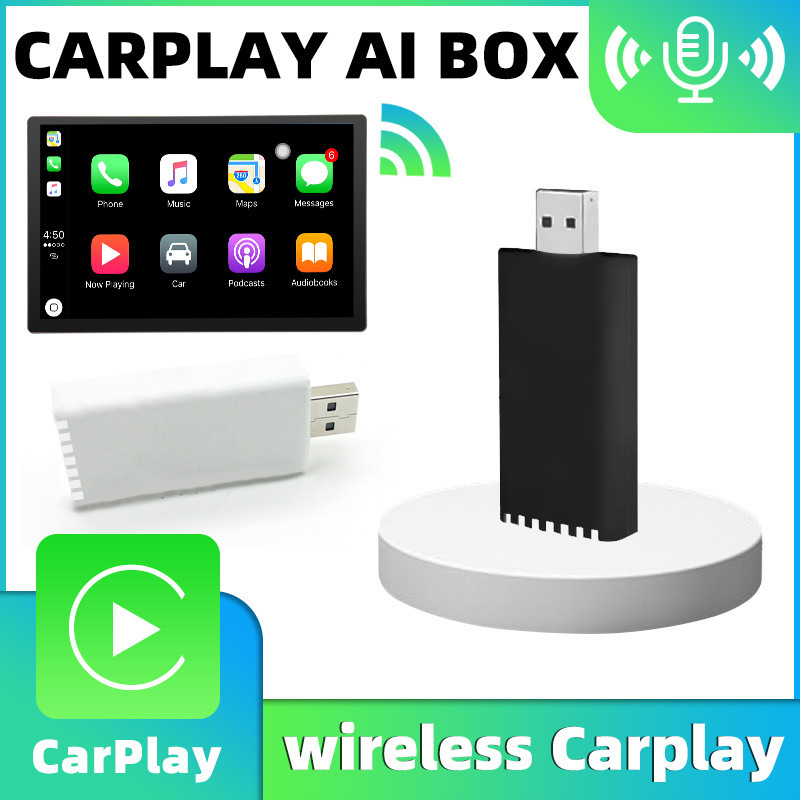 CarPlay Wireless Adapter for iPhone Smart AI Box for Factory Wired Car Play Wireless CarPlay Dongle Converts Wired to Wireless