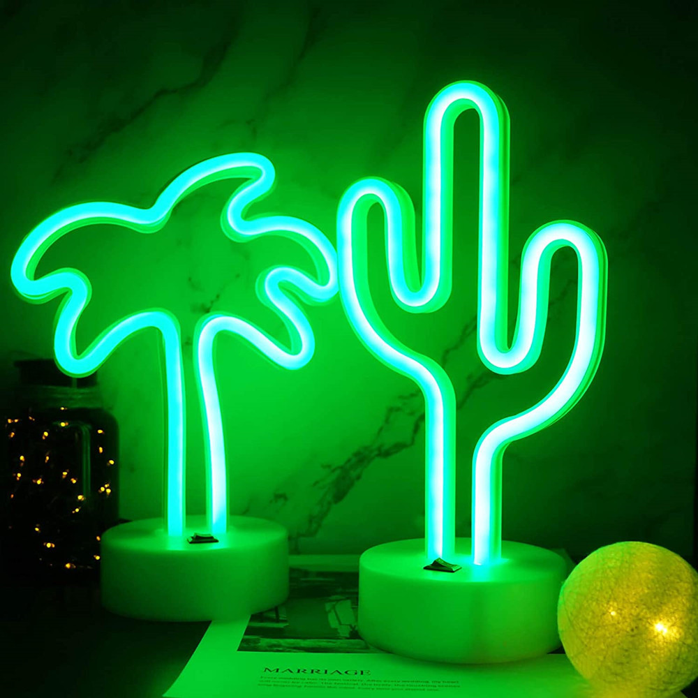 LED Neon Sign Light LED Night Light Table Lamp Flamingo Coconut tree Pineapple Lamp Photography Prop Wedding Decoration D30