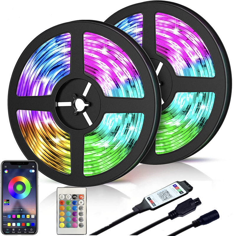 App Controlled Full Kit Music Sync tvbacklights 12V 5050 5m 10m 15m IP20 Wifi Smart Rgb Led Strip Light