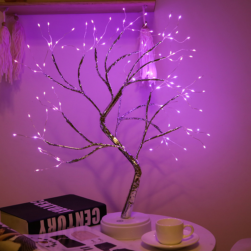 108 LED Tree Light Copper Wire Tree Warm white Lamp Adjustable Branches Fairy  artificial tree lights for Home Decoration