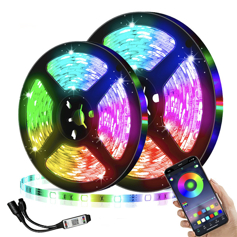 App Controlled Full Kit Music Sync tvbacklights 12V 5050 5m 10m 15m IP20 Wifi Smart Rgb Led Strip Light