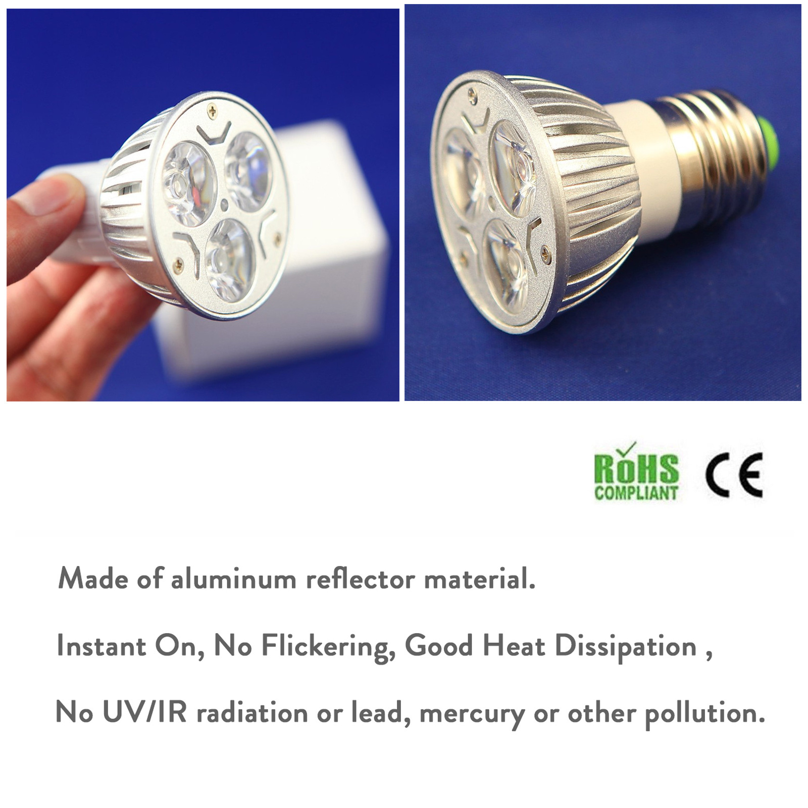 Dimmable LED Spot Light GU10 Spotlight Housing MR16 E14 E27 Bulb Lamp 3W Replace 30W Halogen Lamps 110V 220V 240V home design