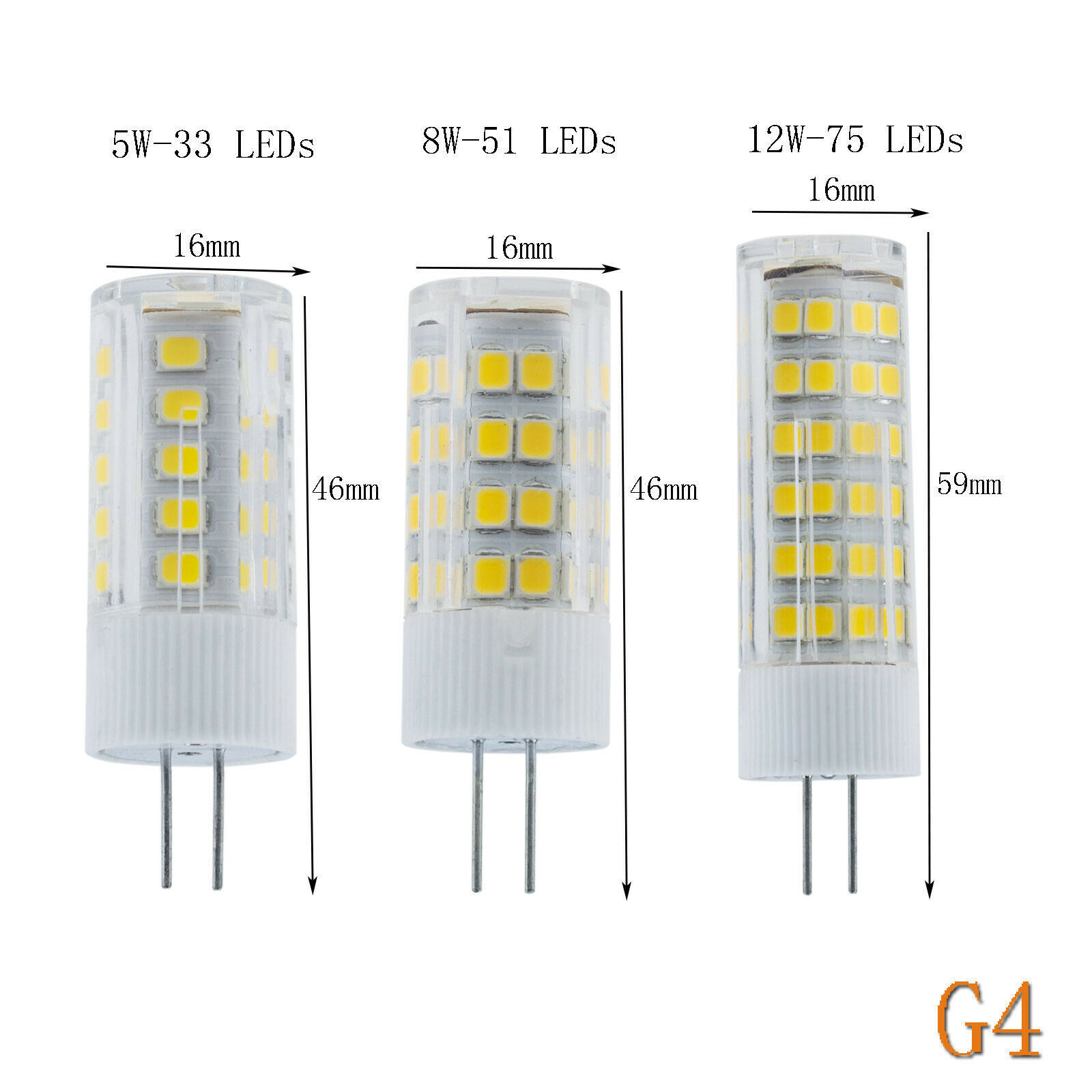 220V G4 G9 E14 Ceramics LED Corn Bulbs 3W 5W 7W Capsule Crystal Lights Lamp 2700K Warm White 6500K Cool White