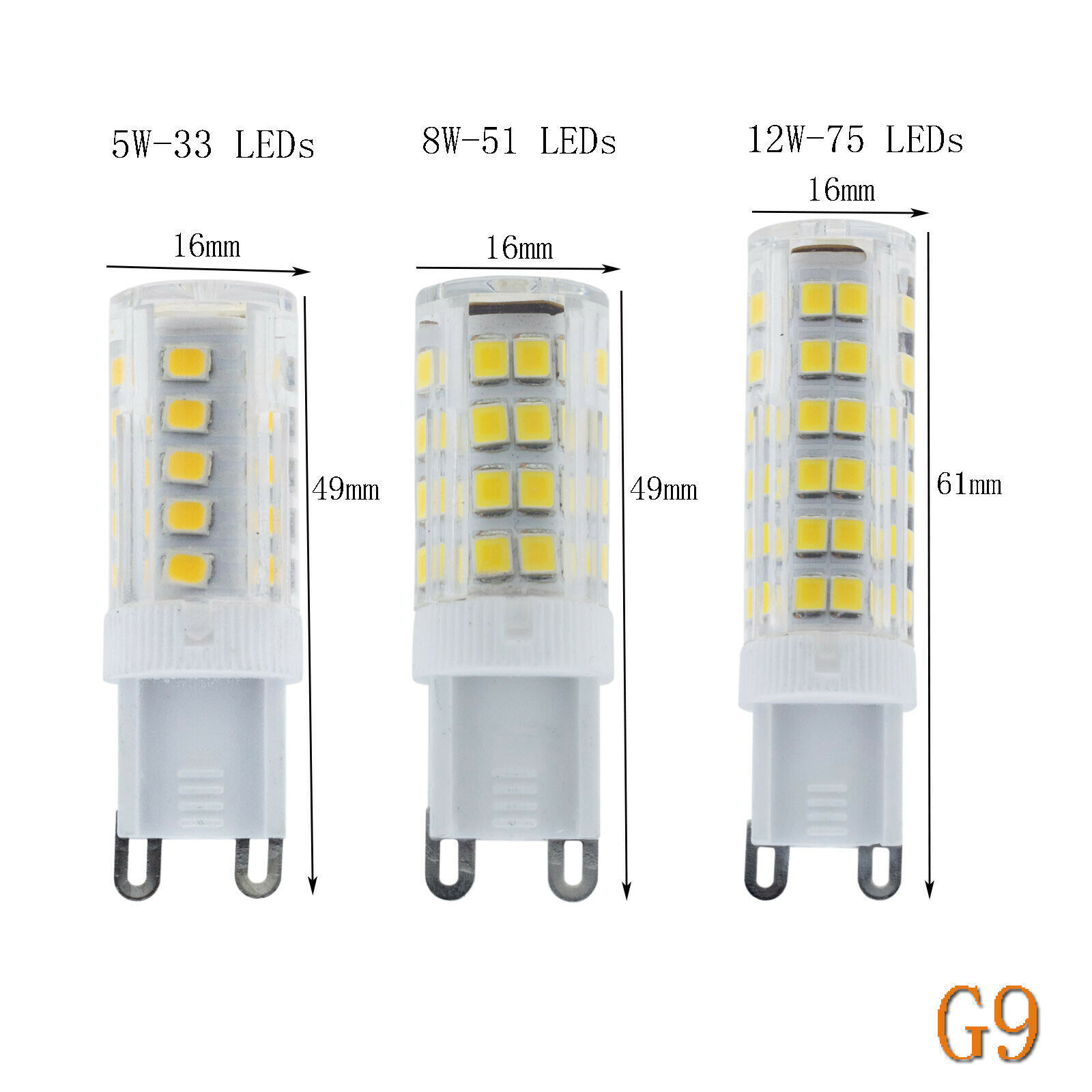 220V G4 G9 E14 Ceramics LED Corn Bulbs 3W 5W 7W Capsule Crystal Lights Lamp 2700K Warm White 6500K Cool White