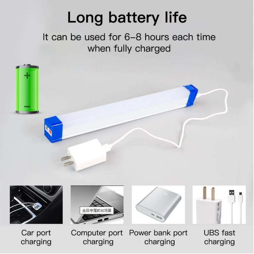 LED Light Tube T5 USB Rechargeable Magnetic Portable Emergency Camping Lamp Outdoor Light Night Market Light