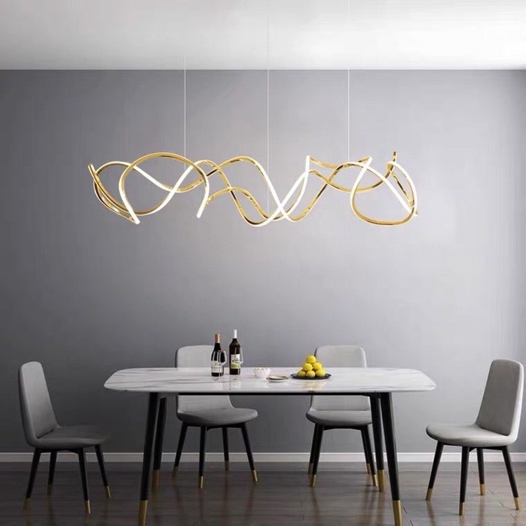 Modern Led Chandelier Lighting Black Led Chandeliers for High Ceiling Dimmable Luxury Contemporary Ceiling Pendant Light