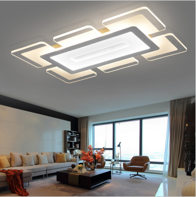 20cm Acrylic Lamp Modern LED Ceiling Lights Square Panel Tricolor Light For Kitchen Bedroom Living Room Wall Lamp AC 110-220V