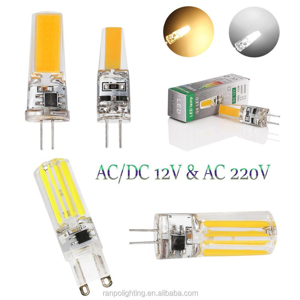 CA 3W 4W 6W 8W G9 G4 E14 Silicone Crystal SMD/COB LED Bulbs SpotLight White Lamp