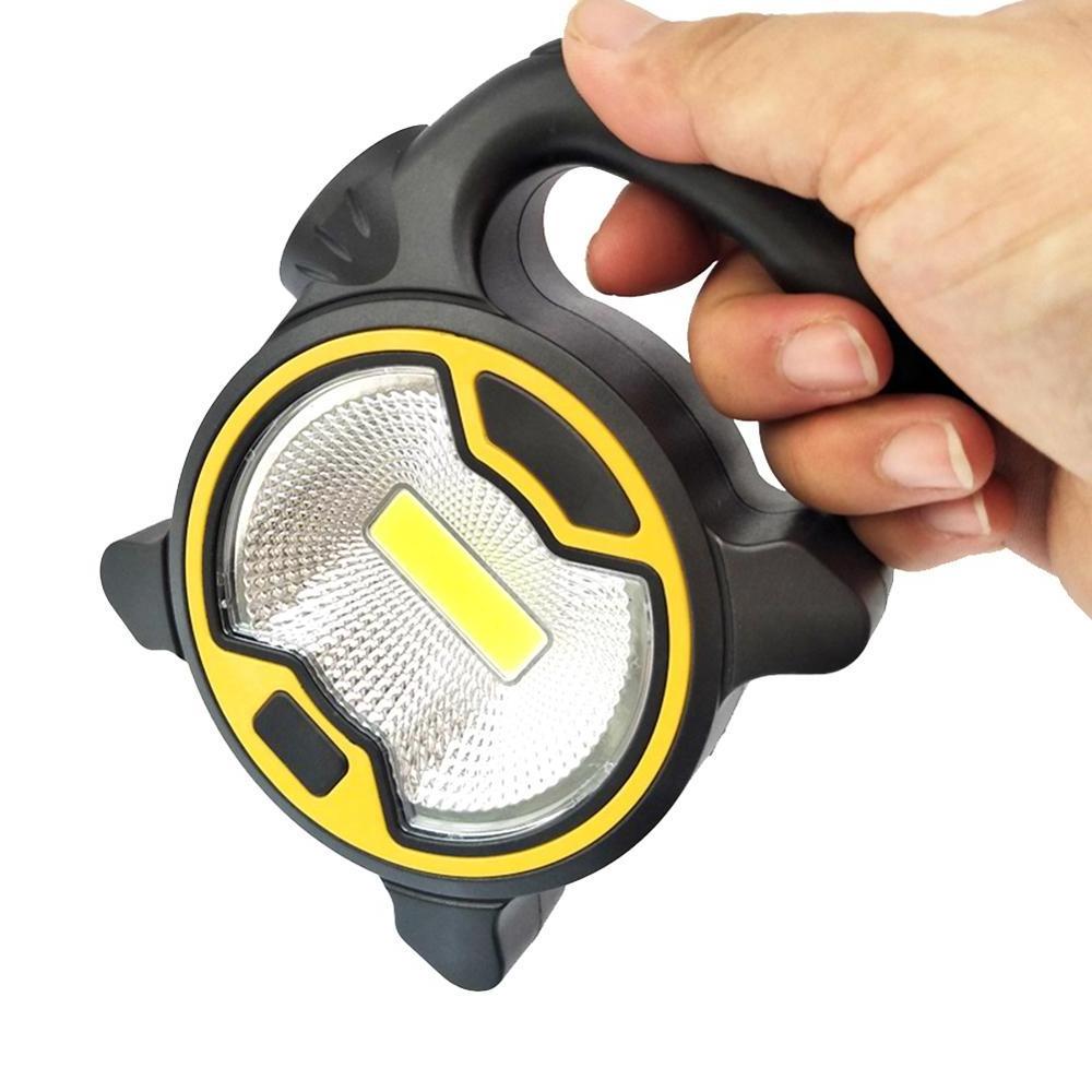 Mini Portable LED COB Camping Flashlight Lantern Battery Power Floodlight + Side Torch Light for Outdoor Hiking Fishing Working