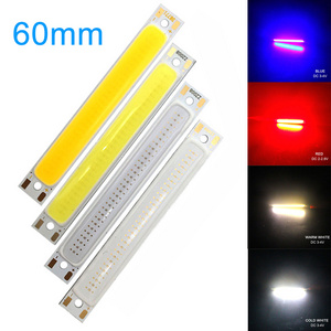 LED COB Light Strip Bulb 8 x 60mm 3W LED Car Light Source Chip DC 3V DIY Lamp Red Blue Warm White Cold White Color