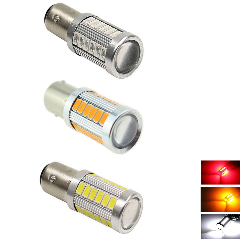 BA15D P21/5W 1157 1156 33SMD LED Car Reverse Light Backup Head Bulb For Car Truck Emergency Lamp External Internal Use