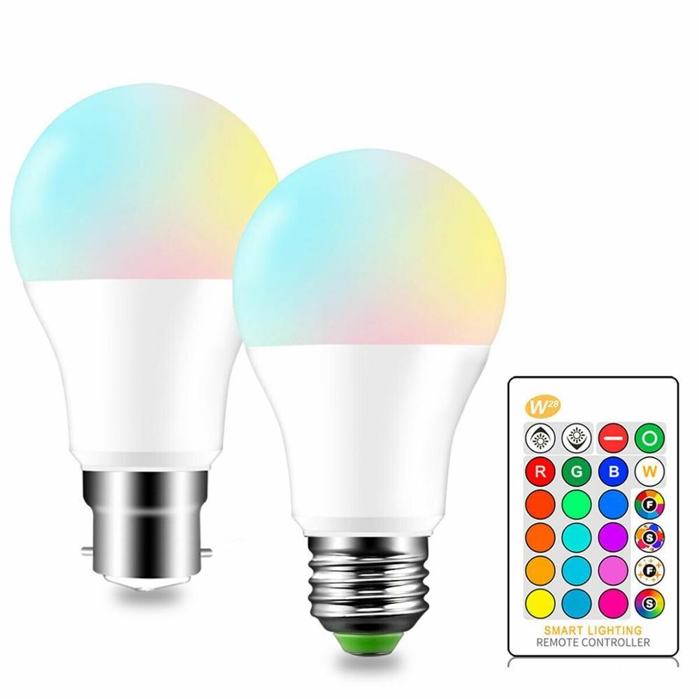 Multi Color Changing Magic Lamp 5W 10W 15W E27 B22 RGB Dimmable LED Smart Bulb Light+IR Remote Control