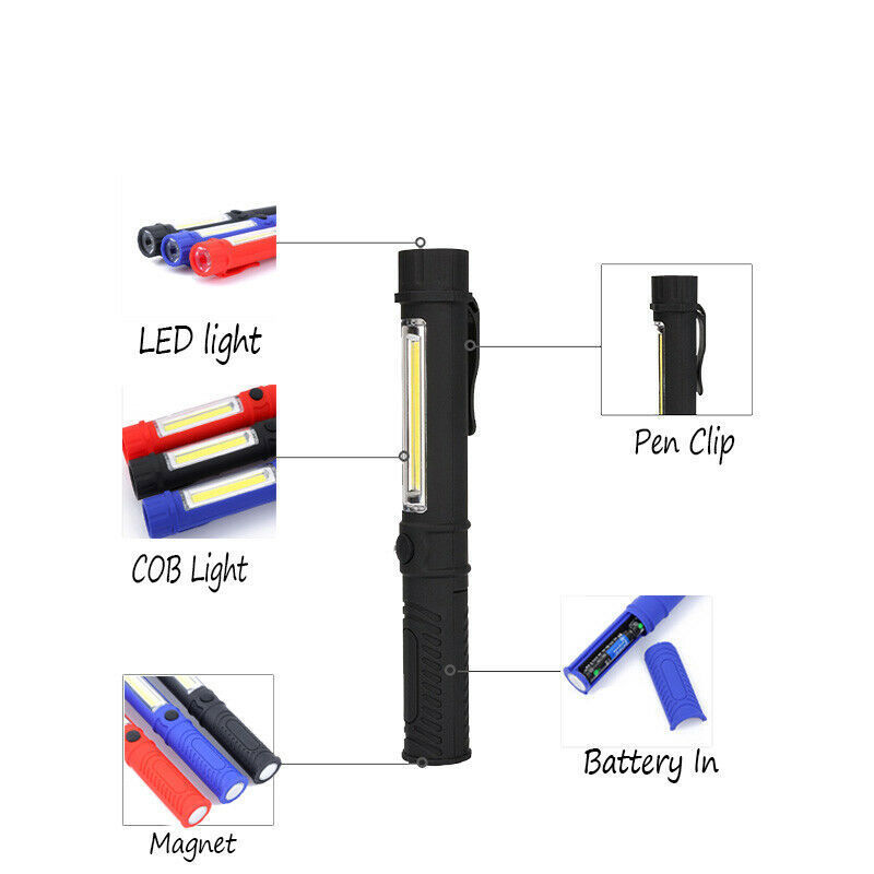 COB Magnetic LED Flashlight Ultra Bright Torch Lamp Garage Outdoor Work Light