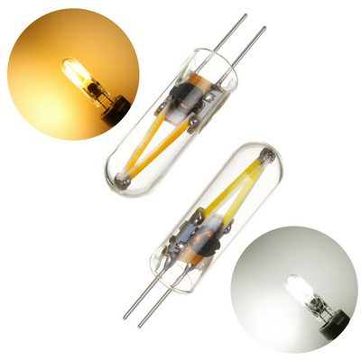 Mini G4 COB LED Filament Light Bulb 3W 12V Replace 15W Halogen Lamps Glass Cover AC/DC 12V 200LM Warm White, Cool White