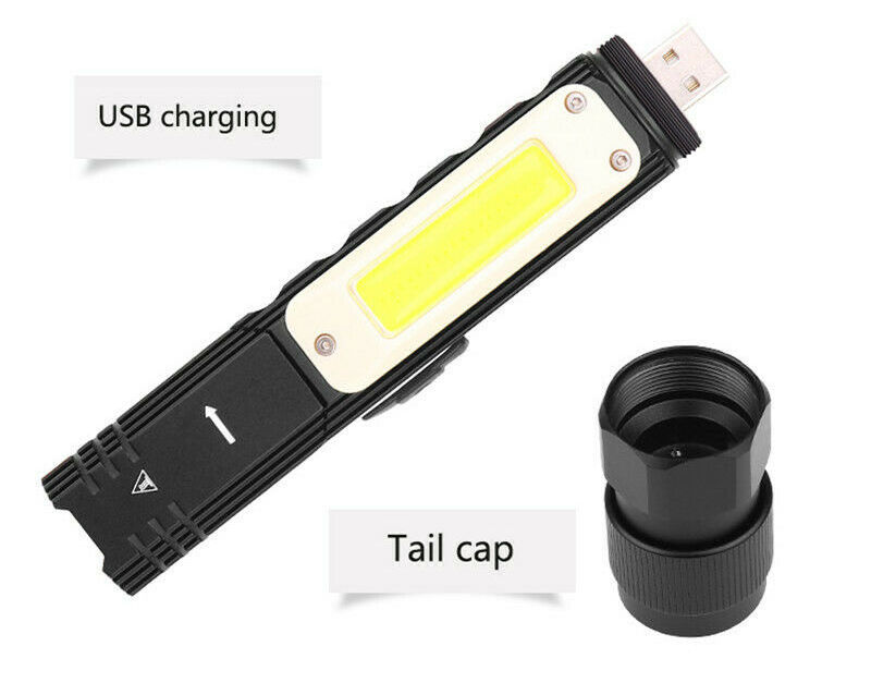 8000LM hands-free dual fuel 90 degree rotating LED COB flashlight flashlight USB rechargeable