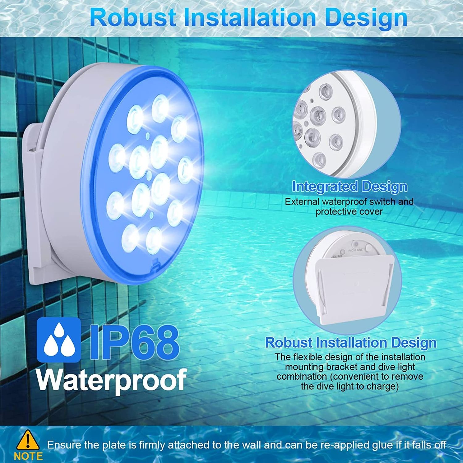 Rechargeable Submersible LED Lights with Remote RF IP68 Underwater Waterproof Pond Light for Pool Aquarium Party Decor Outdoor