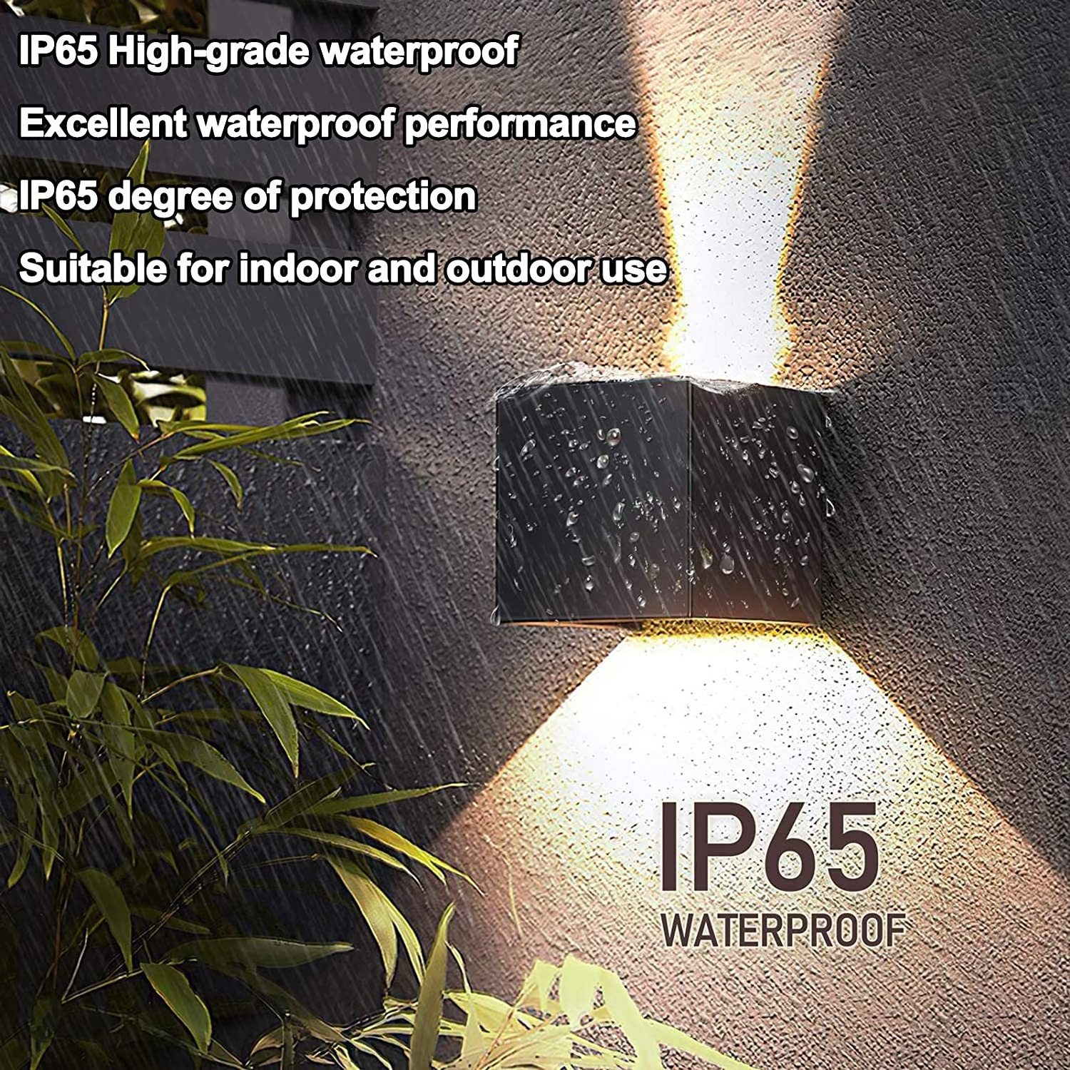 IP65 Modern LED Wall Light with Adjustable Beam Angle  Up Down Sconce Lighting 6W 10W Cube Wall Lights For Outdoor Indoor Home