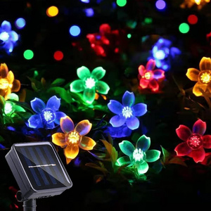 Solar String Flower Lights Outdoor Waterproof  Fairy Light for Garden Fence Patio Yard Christmas Tree, Lawn, Party Decorations